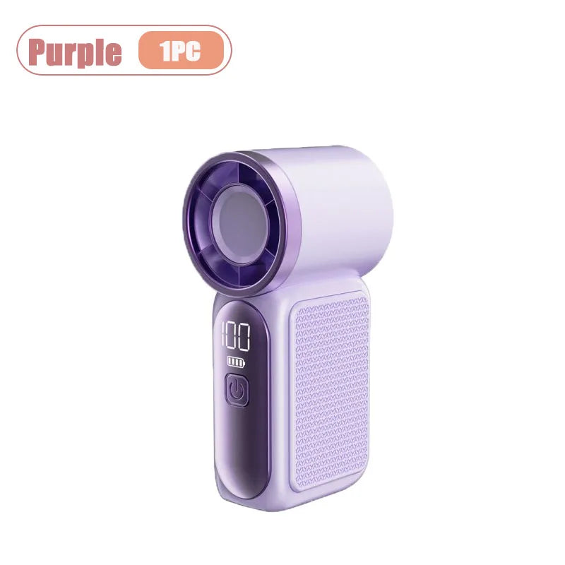 Turbo Mini Handheld Fan USB Rechargeable | 100-Speed Control