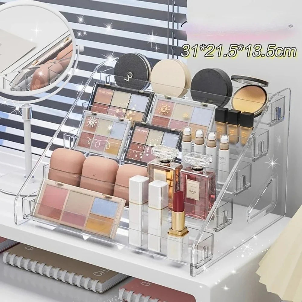 Clear Acrylic Makeup & Jewelry Organizer – Desktop Storage Box