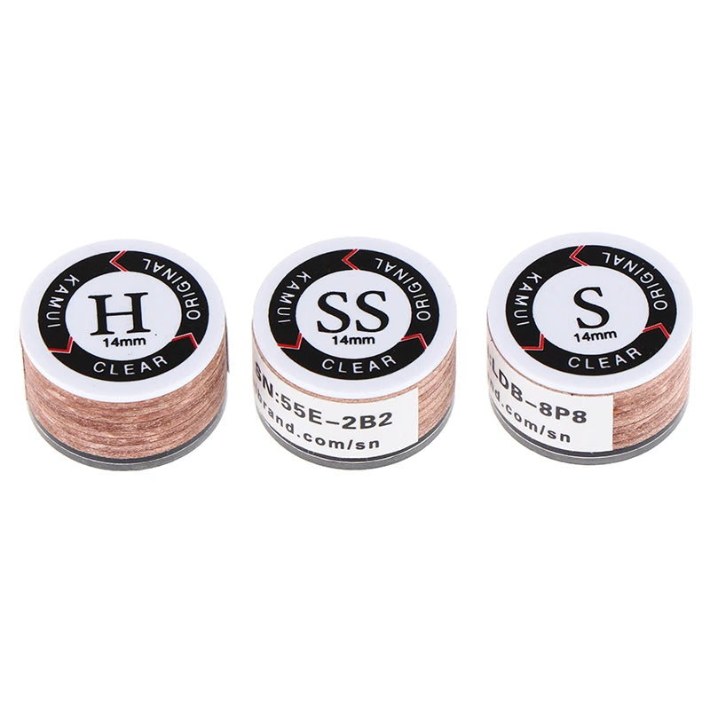 14mm Snooker Pool Cue Tip | SS/S/M/H Cowhide Replacement