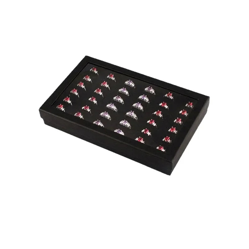 36-Slot Earring & Ring Display Tray | Transparent Jewelry Case