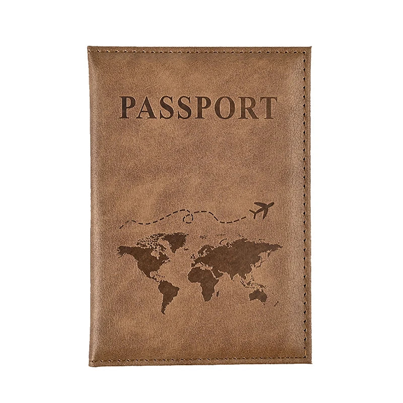 PU Leather Passport Holder – Slim Unisex Travel Wallet & Card Case