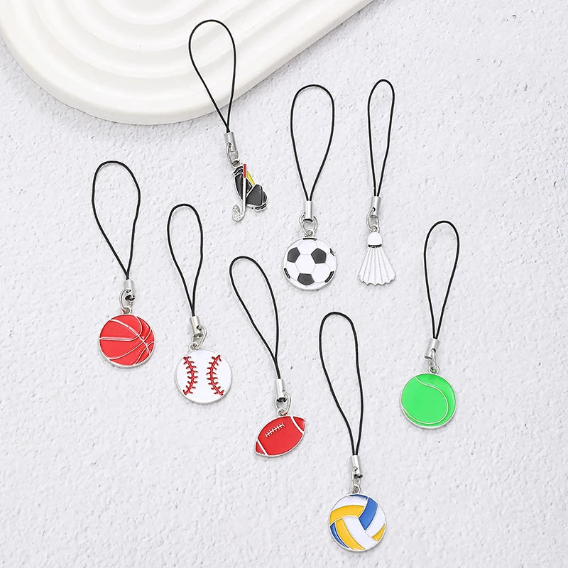 Sports Ball Keychain – Basketball Soccer Volleyball Baseball Charm