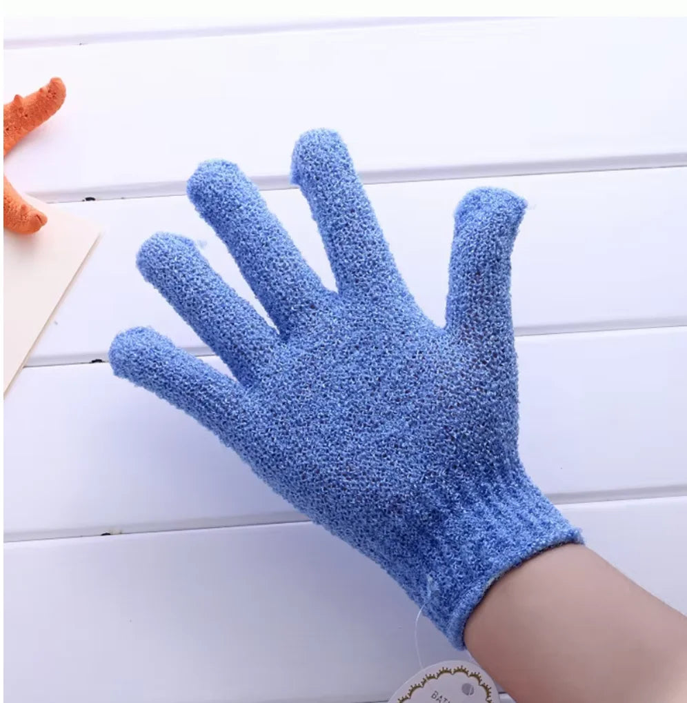 Shower men's and women's exfoliating gloves, dual texture body scrub gloves, dead skin remover suitable for home SPA massage (1 Peaceful Pleasures Health and Wellness