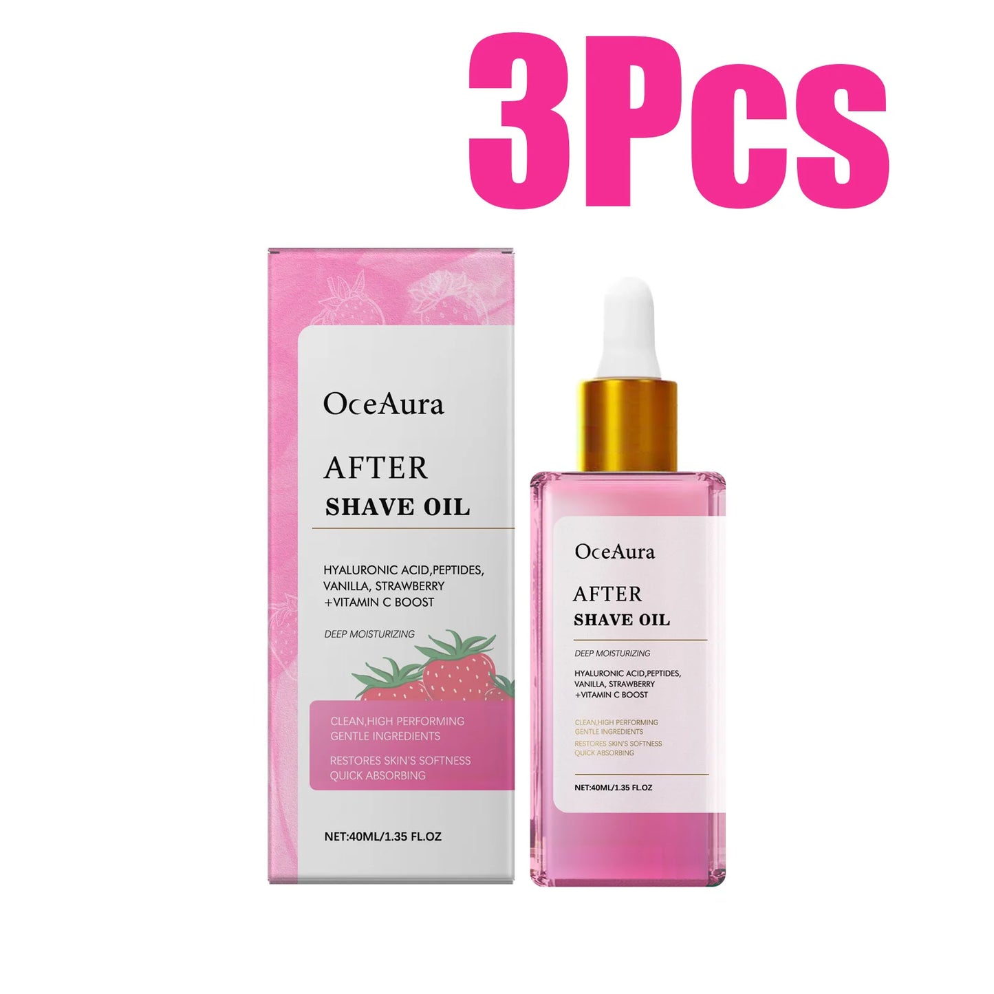 Strawberry After Shave Oil – Soothing, Moisturizing, Non-Greasy