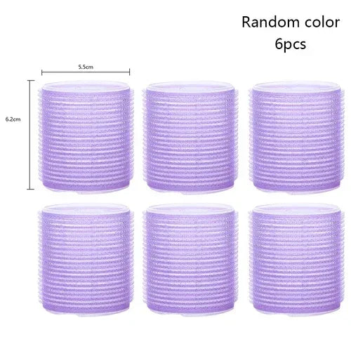 Hair Rollers Self Grip Hook Hair Curlers Heatless Roller Salon Dressing Curlers Jumbo Size Sticky Hair Styling Tools Peaceful Pleasures Health and Wellness 6pc random 7