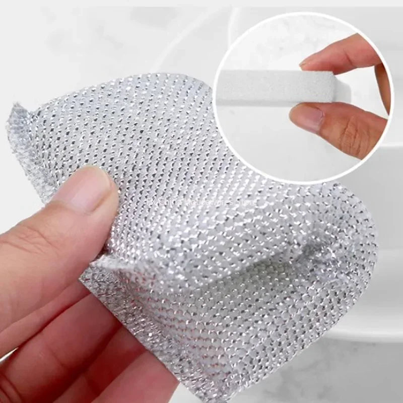 4pcs, Kitchen Dishwashing Sponge, Does Not Hurt Pot Brush Pot Artifact, Household Scratch-free Cleaning Sponge Wipe Peaceful Pleasures Health and Wellness