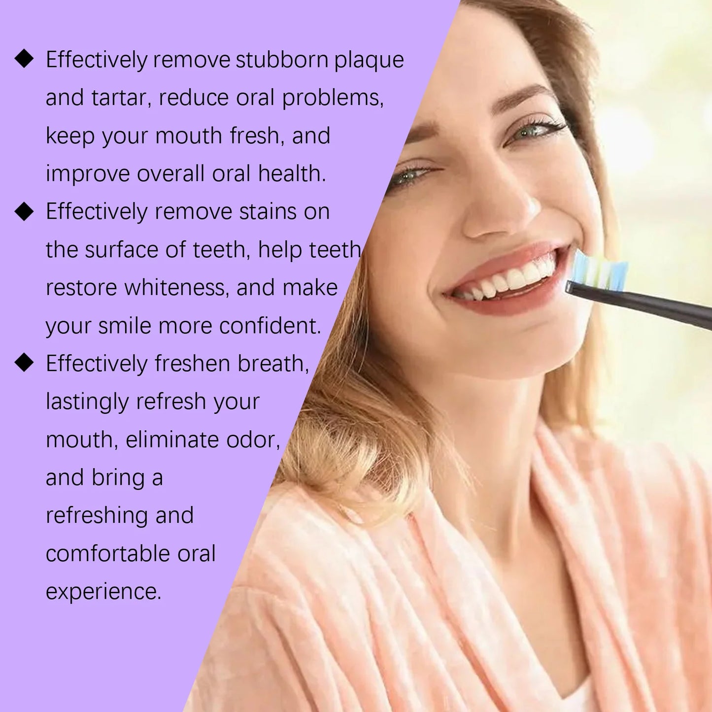 Purple Niacinamide Whitening Toothpaste Oral Cleansing Reduce Plaque Alleviate Gum Bleeding Fresh Breath Brightening Toothpaste Peaceful Pleasures Health and Wellness