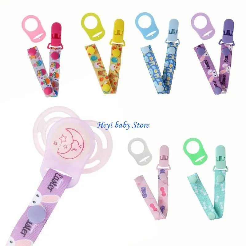 Baby Pacifier Clip & Chain Set – 6 Colors for Toddlers