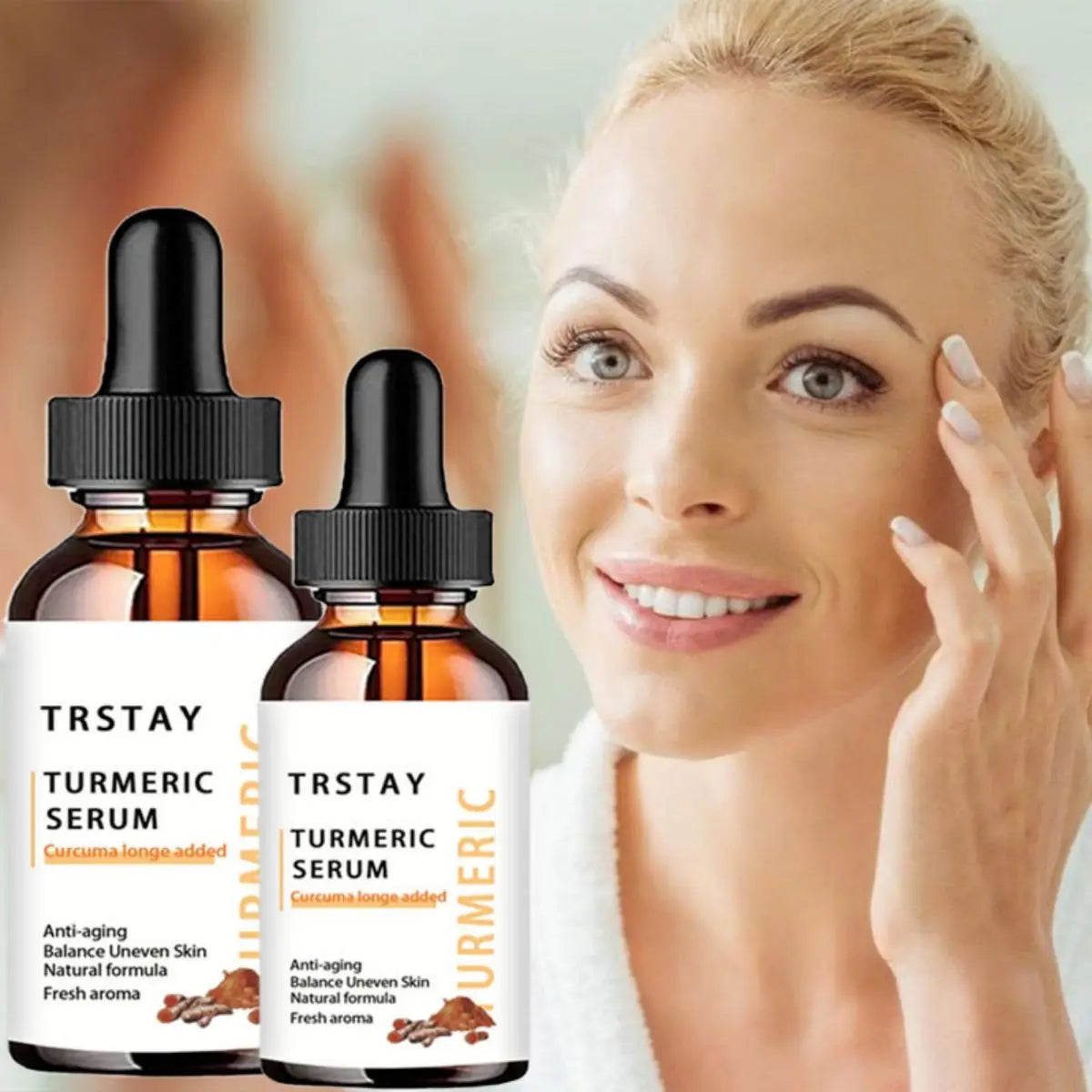 Turmeric Serum Oil Face Care Oil Moisturizing Hydrating Brighten Whiten Face Serum Anti-aging Removal Pigment Melanin Face Skin Peaceful Pleasures Health and Wellness 5ML