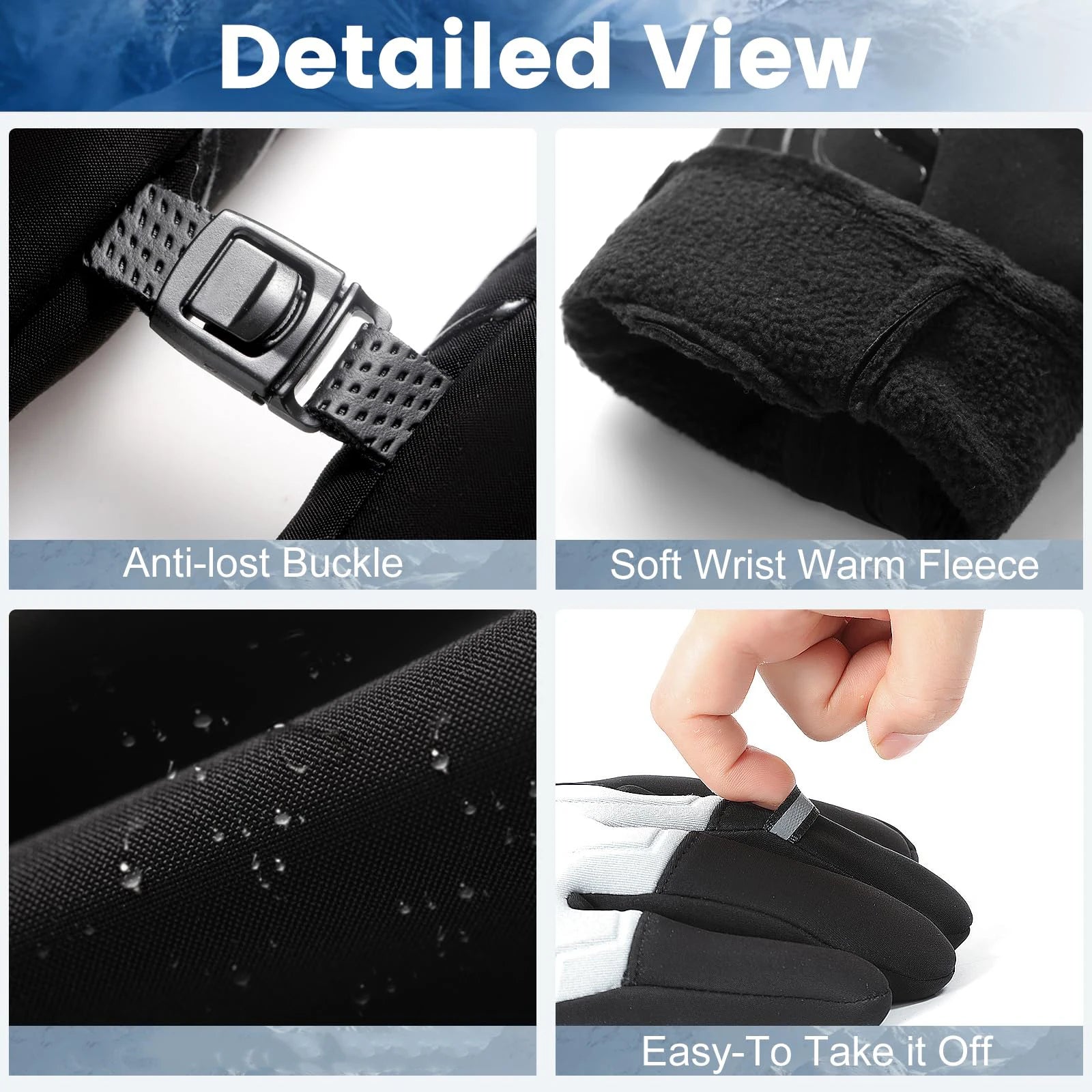 1 Pair Men's Winter Thermal Riding Gloves - Windproof Touchscreen Warm Gloves for Cycling, Skiing, Driving, Motorcycle Gloves Peaceful Pleasures Health and Wellness