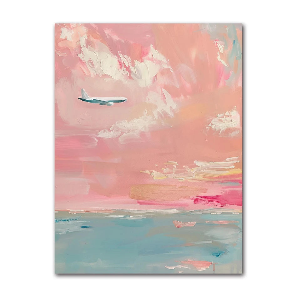 Beach Surfing Canvas Wall Art | Summer Seaside Poster Print Canvas Wall Art Peaceful Pleasures Health and Wellness 61739-15 50x70cm Unframed