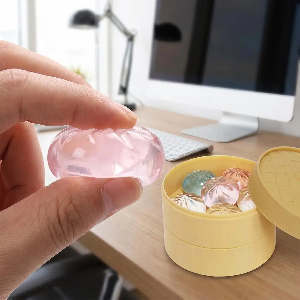 Crystal Bun Squishy Fidget Toy | Slow Rebound Sensory Squeeze