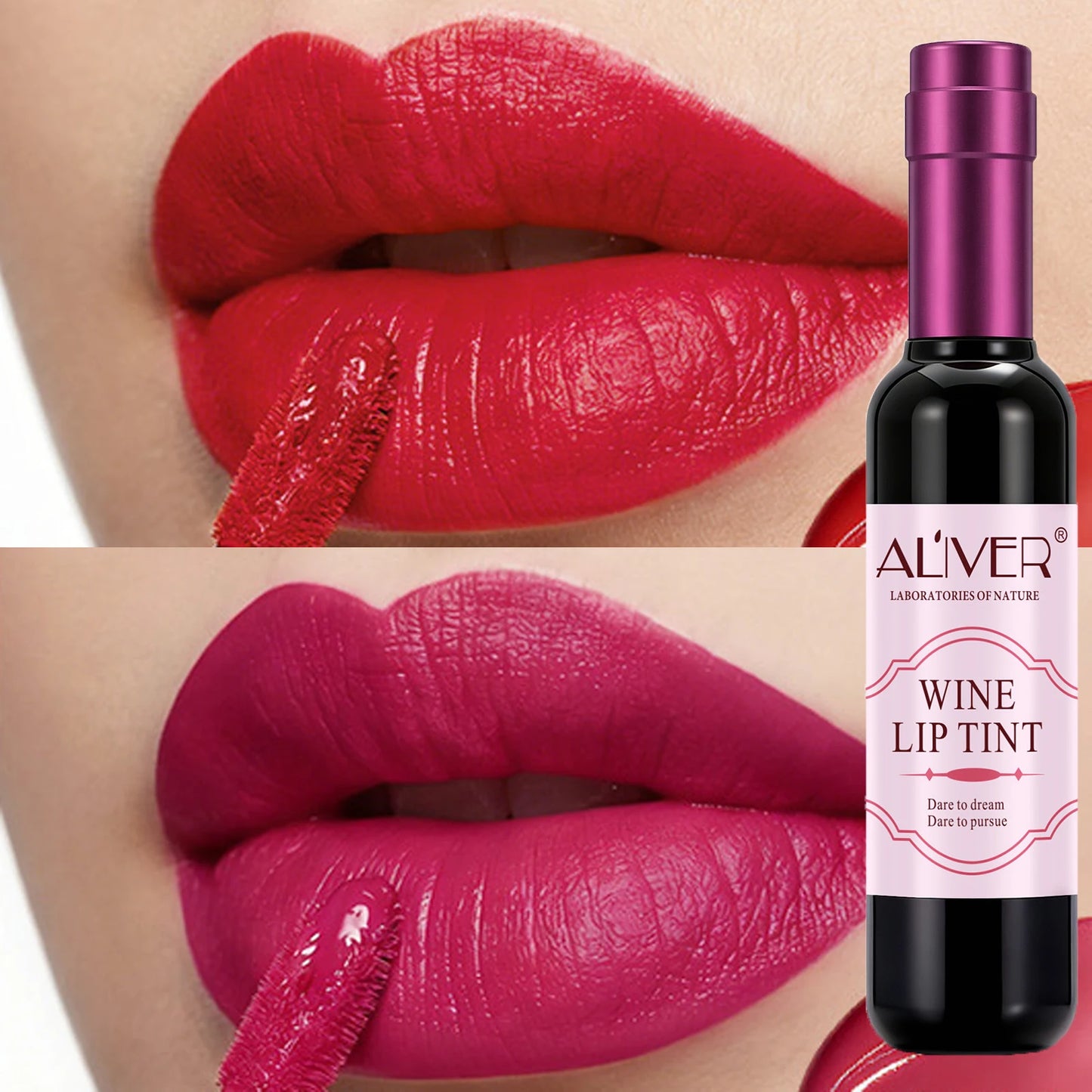 Red Wine Bottle Matte Liquid Lipstick | Velvet Nude Lip Gloss