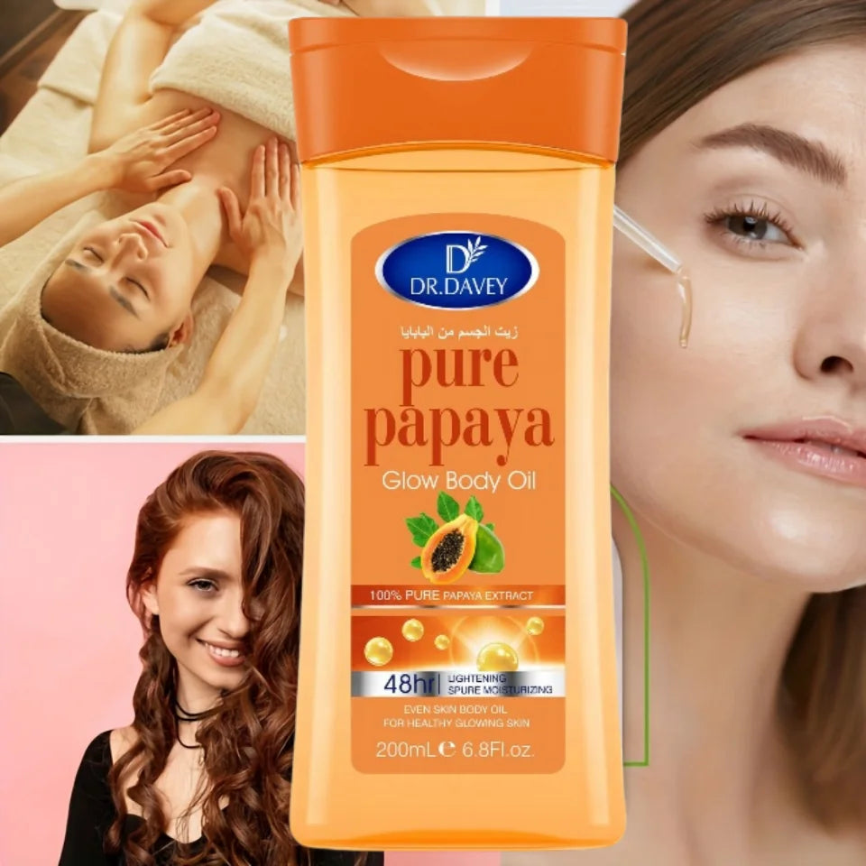 Papaya Body Oil Papaya Glow Body Oil Body Massage Essential Oil Skin Care Essential Oil Peaceful Pleasures Health and Wellness Papaya Body OIL