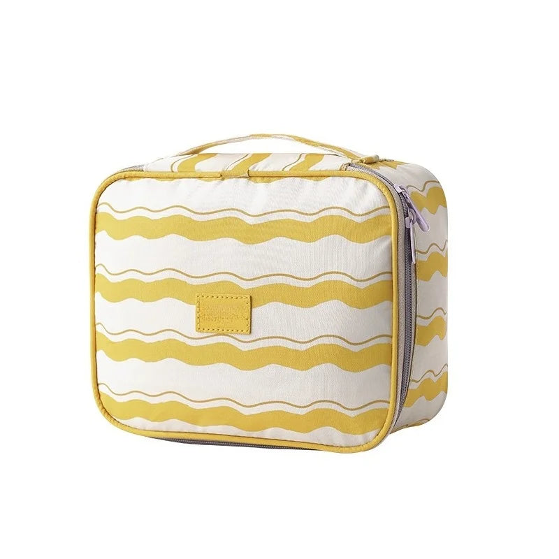 Hot Striped Travel Storage Bag, Bathroom Cosmetics, Dry and Wet Separation, Wash Bag, Multi-functional Bedroom Storage Bag Peaceful Pleasures Health and Wellness