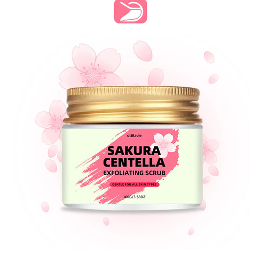 Ottilavie Sakura & Centella Scrub with Niacinamide | Face & Body Exfoliating Face Scrub Oasis Select 150g