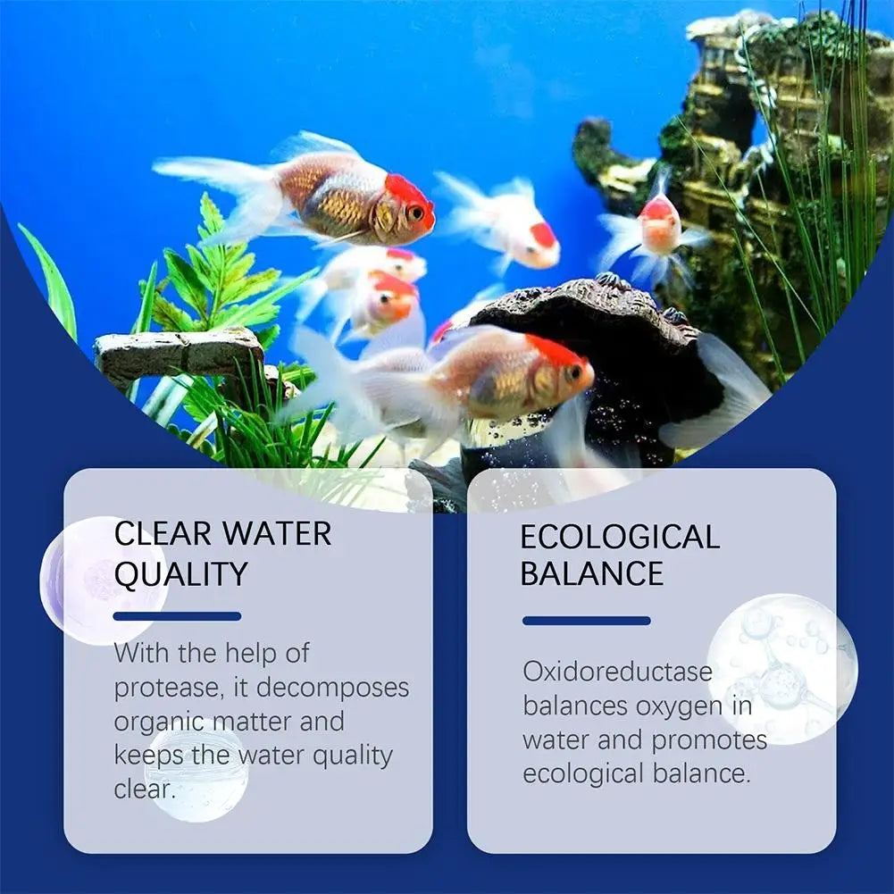 1/2pcs 100ml Aquarium Fish Tank Water Purifier Clear Water Quality Fish Supplies Algae Remover Fish Tank Cleaning Water Purifier Peaceful Pleasures Health and Wellness