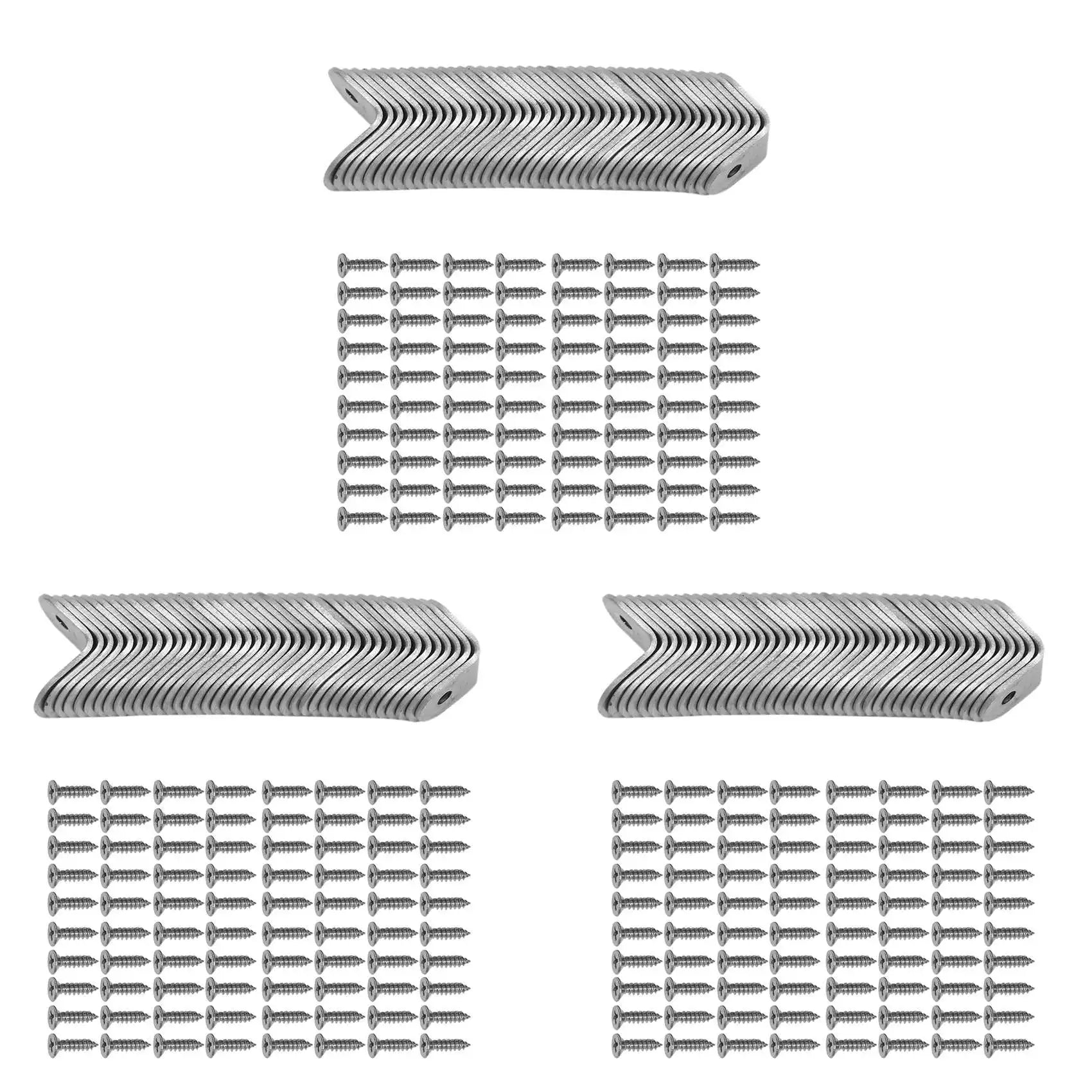 A36T-120PCS L Bracket Corner With 240PCS Screws, Corner Bracket, Angle Bracket Fastener For Wood Furniture Bedframe Cabinet Peaceful Pleasures Health and Wellness