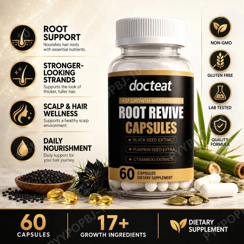 Root Revive Hair Capsules | Biotin, Black Seed & Bamboo – 60ct