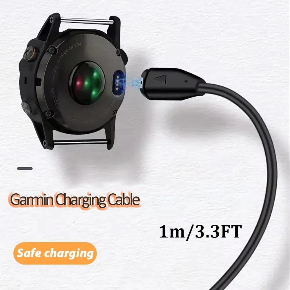 Garmin Watch Charger Cable – Fenix 7/6/5, Forerunner, Venu Peaceful Pleasures Health and Wellness