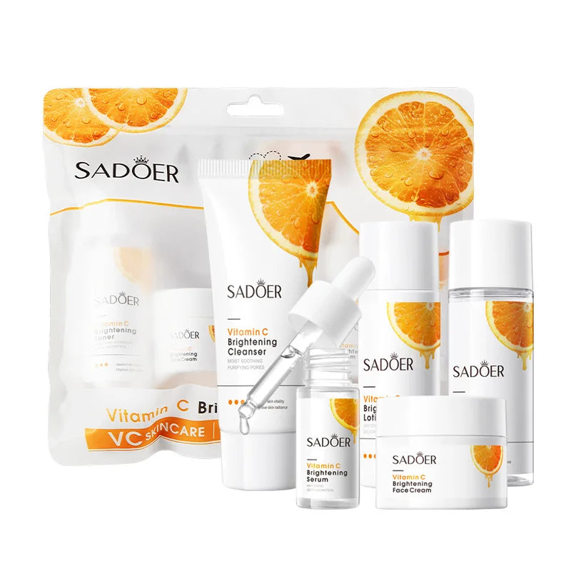 5-Piece Vitamin C Facial Set – Brightening & Hydrating Skincare