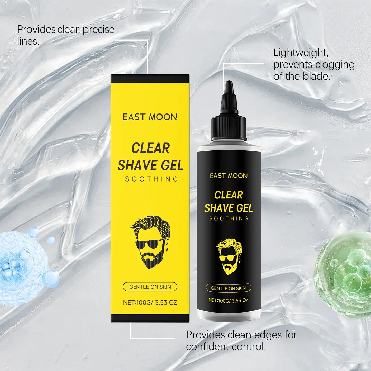 Men's Transparent Shaving Gel | Licorice & Vitamin E – 100ml