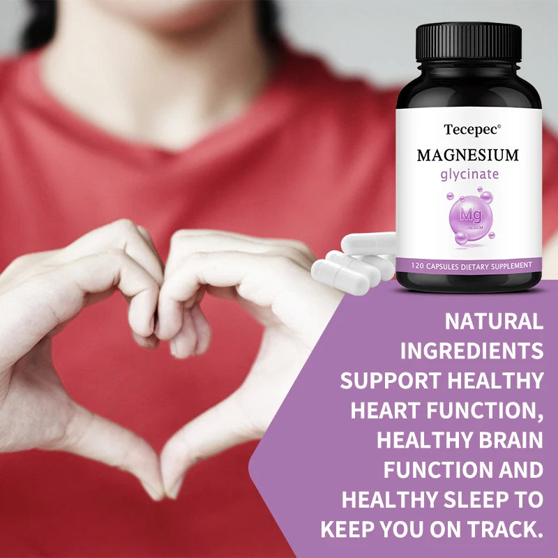 Magnesium Glycinate Capsules – Supports Sleep, Relaxation, Muscle, Bone & Heart Health, High Absorption Formula, Nerves System Peaceful Pleasures Health and Wellness