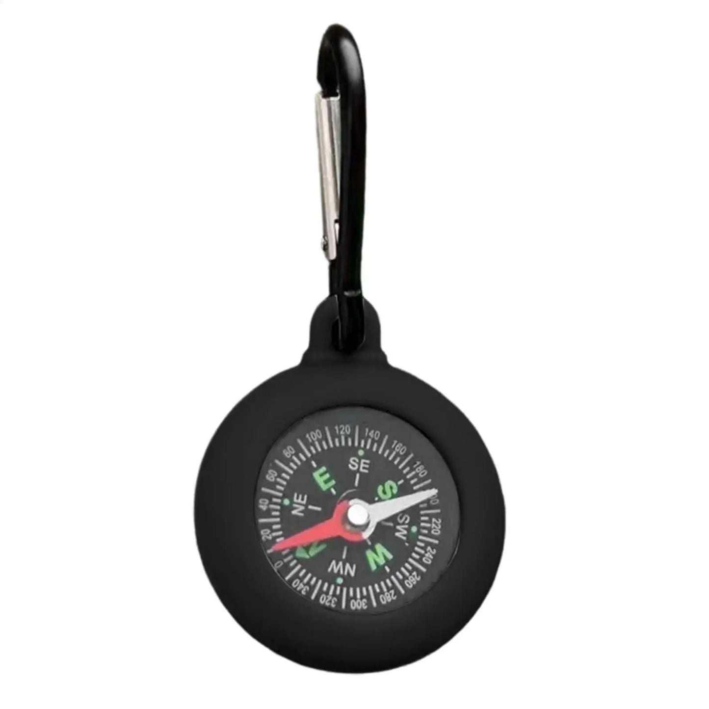 Portable Waterproof Hiking Compass with Carabiner Clip