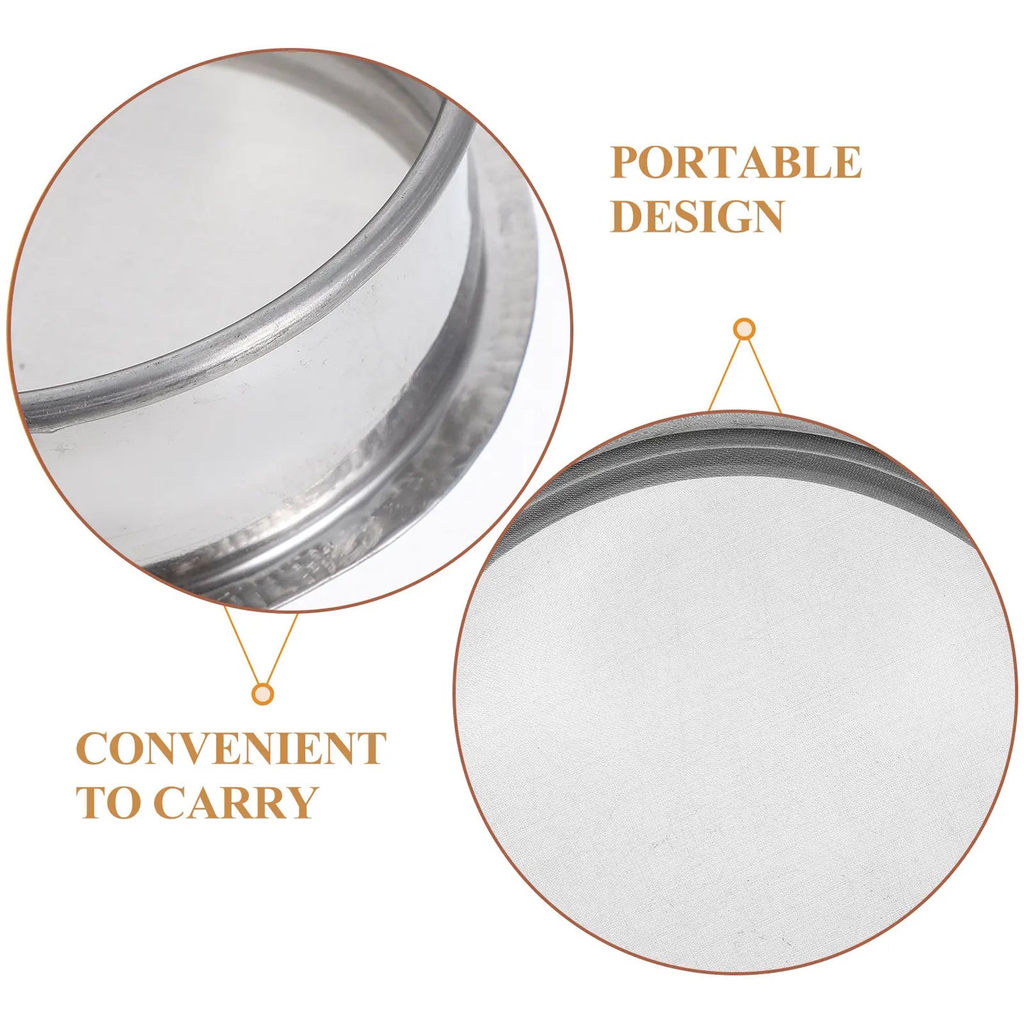 Stainless Steel Round Glaze Sieve 11Cm Portable Fine Mesh Filter Paint Strainer Ceramic Clay Pottery Tool Fine Mesh Strainer Peaceful Pleasures Health and Wellness