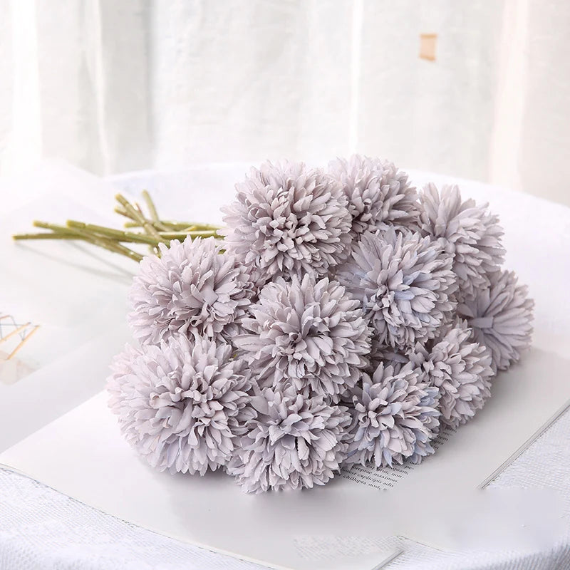 Silk Dandelion Flower Ball – Artificial Wedding Bouquet Decor