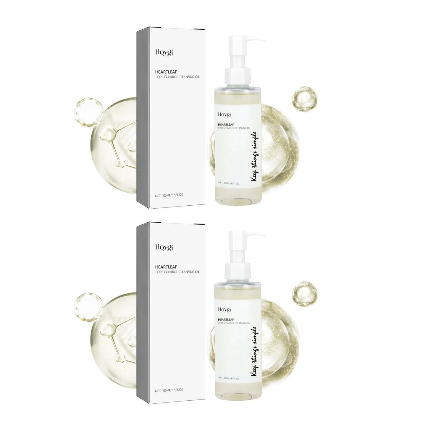 Pore Control Makeup Removal Cleansing Oil Gentle Makeup Removal Caring Skin Moisturizing Brightening Deep Cleansing Pore Skin Peaceful Pleasures Health and Wellness 2Pcs