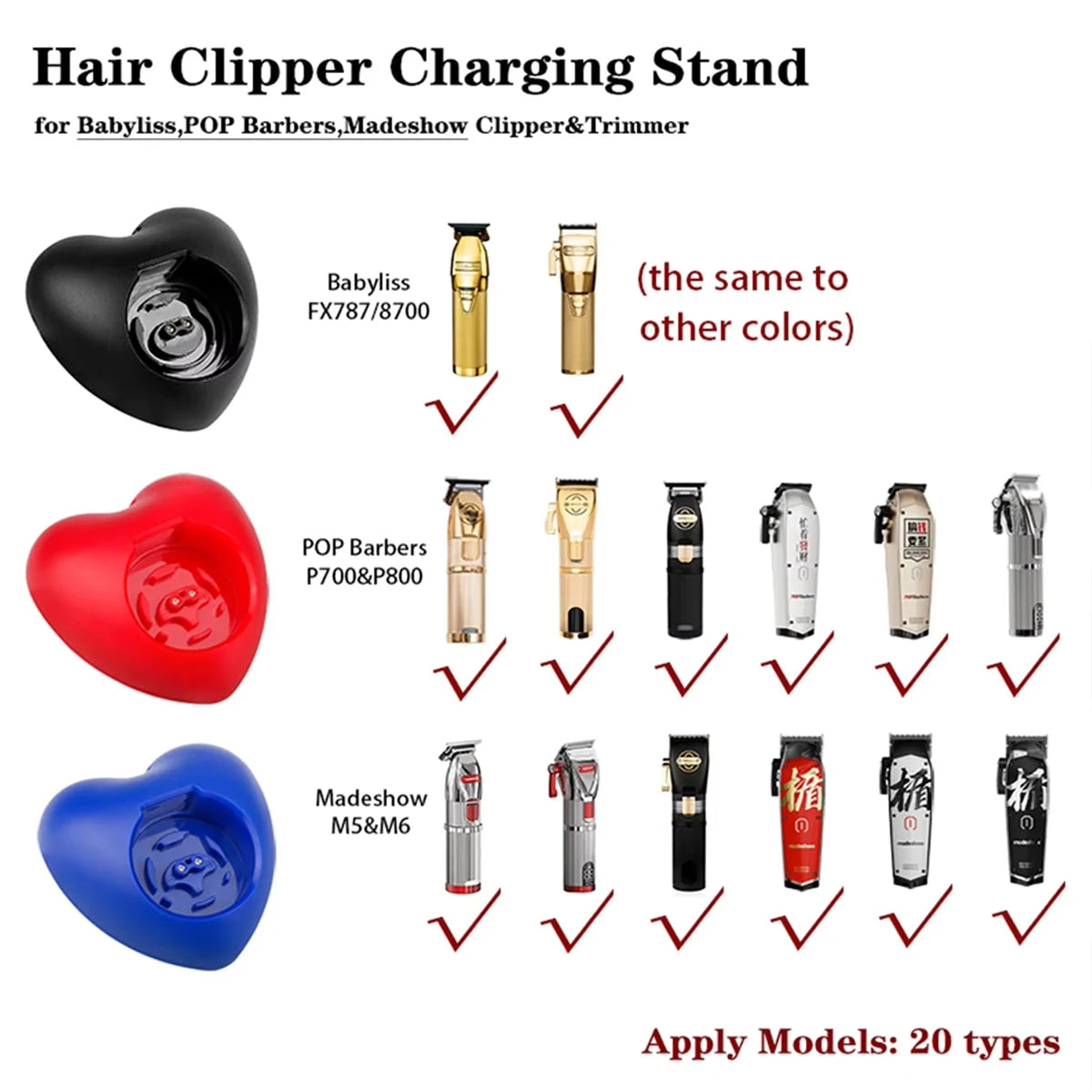 Barber Hair Electric Trimmer Charging Dock Pro Barbershop Hair Cutting Clipper Charger Bas Apply To Andis D8/Babyliss Salon Tool Peaceful Pleasures Health and Wellness
