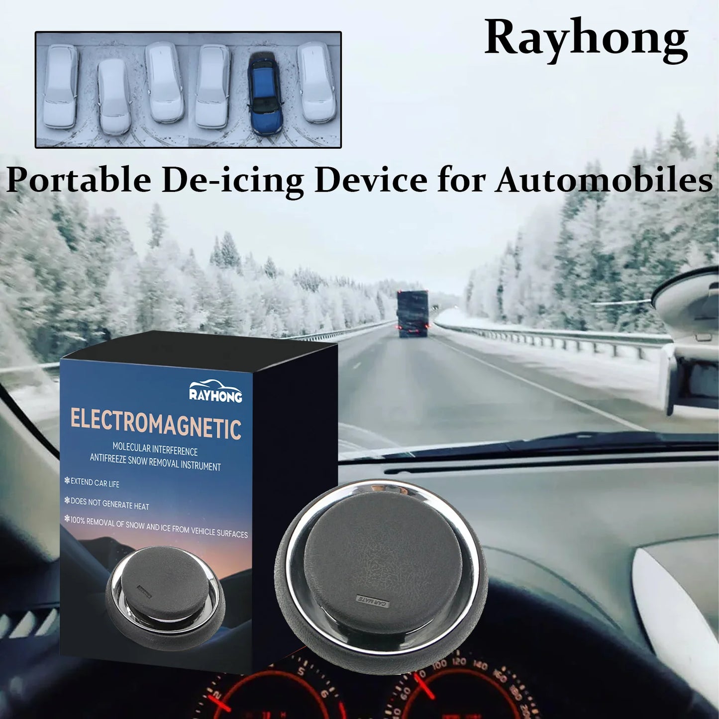 Portable Car Defroster Snow Removal & Anti-Fog Device