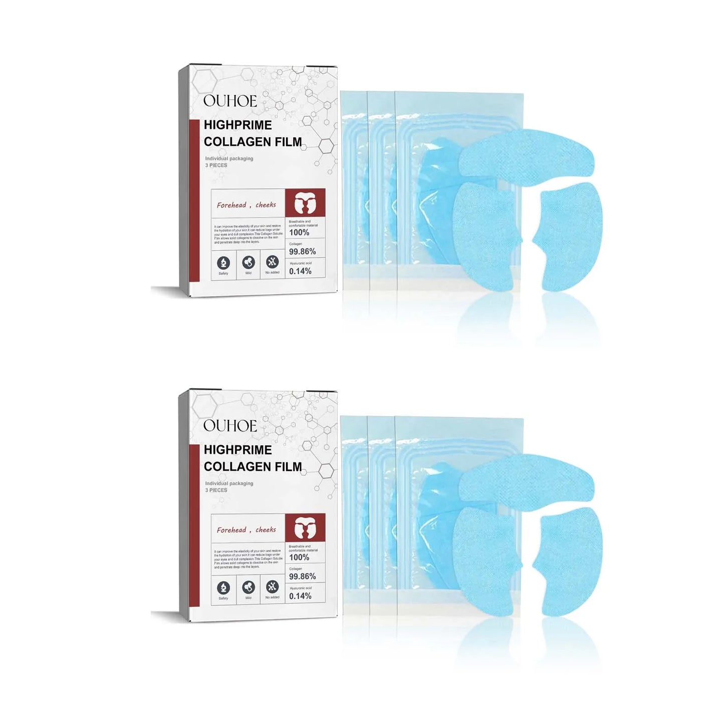 Collagen Membrane Facial Mask – Anti-Aging Wrinkle Patches Peaceful Pleasures Health and Wellness 6Pcs