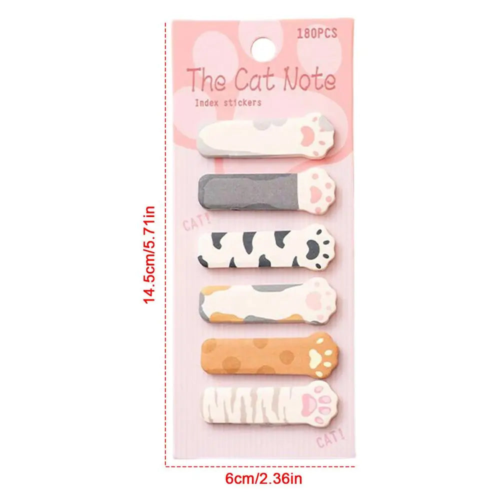 Cute Cat Sticky Notes 180 Sheets of Adorable Cartoon Memo Pads Fun & Functional for Office & School, Women, Students, Teachers Peaceful Pleasures Health and Wellness B