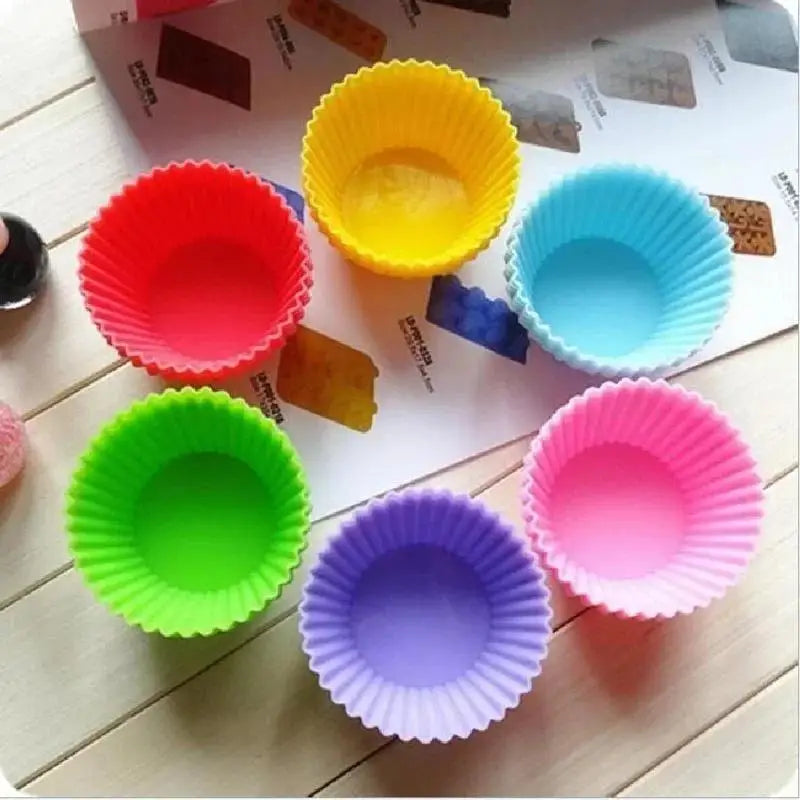 Silicone Cupcake Mold Liner Reusable Muffin Baking Nonstick Moulds
