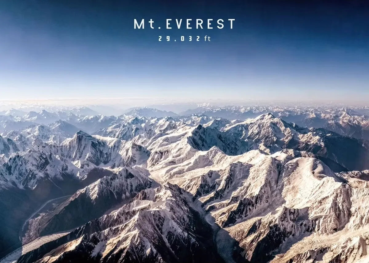 Mount Everest Panoramic Canvas Wall Art | Mountain Print