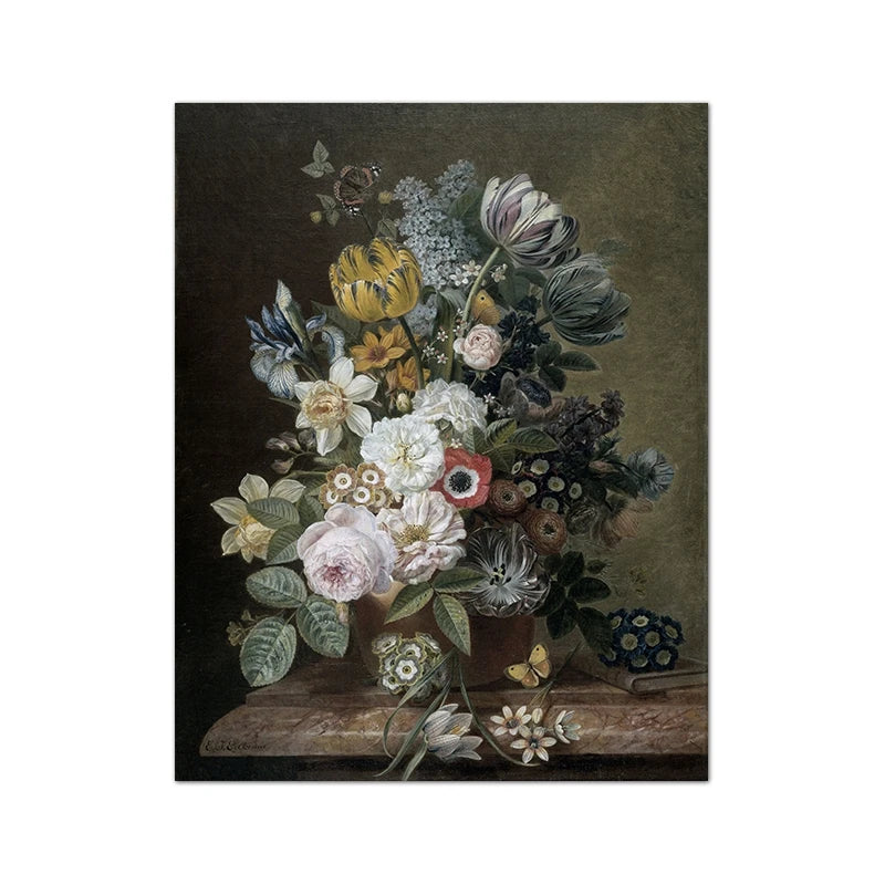 Vintage County Landscape Gallery Wall Art Prints Rustic Moody Cloud Oil Painting Canvas Prints Antique Flower Pictures Decor Peaceful Pleasures Health and Wellness