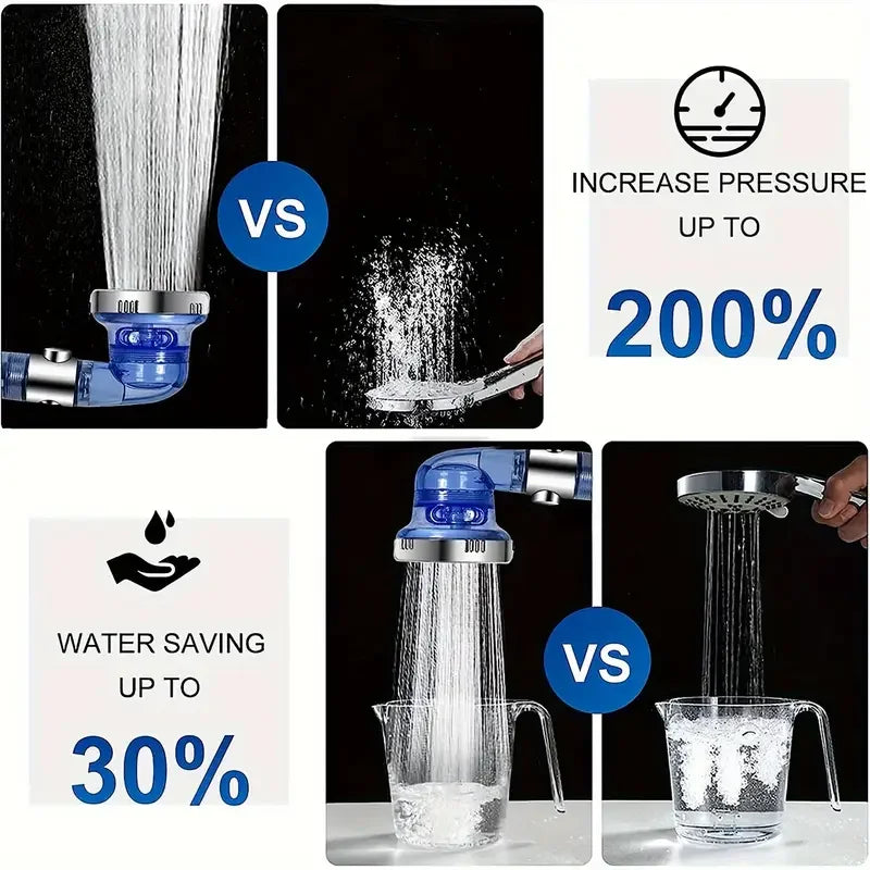 3-Mode Negative Ion Filter Handheld Shower Head | Water-Saving
