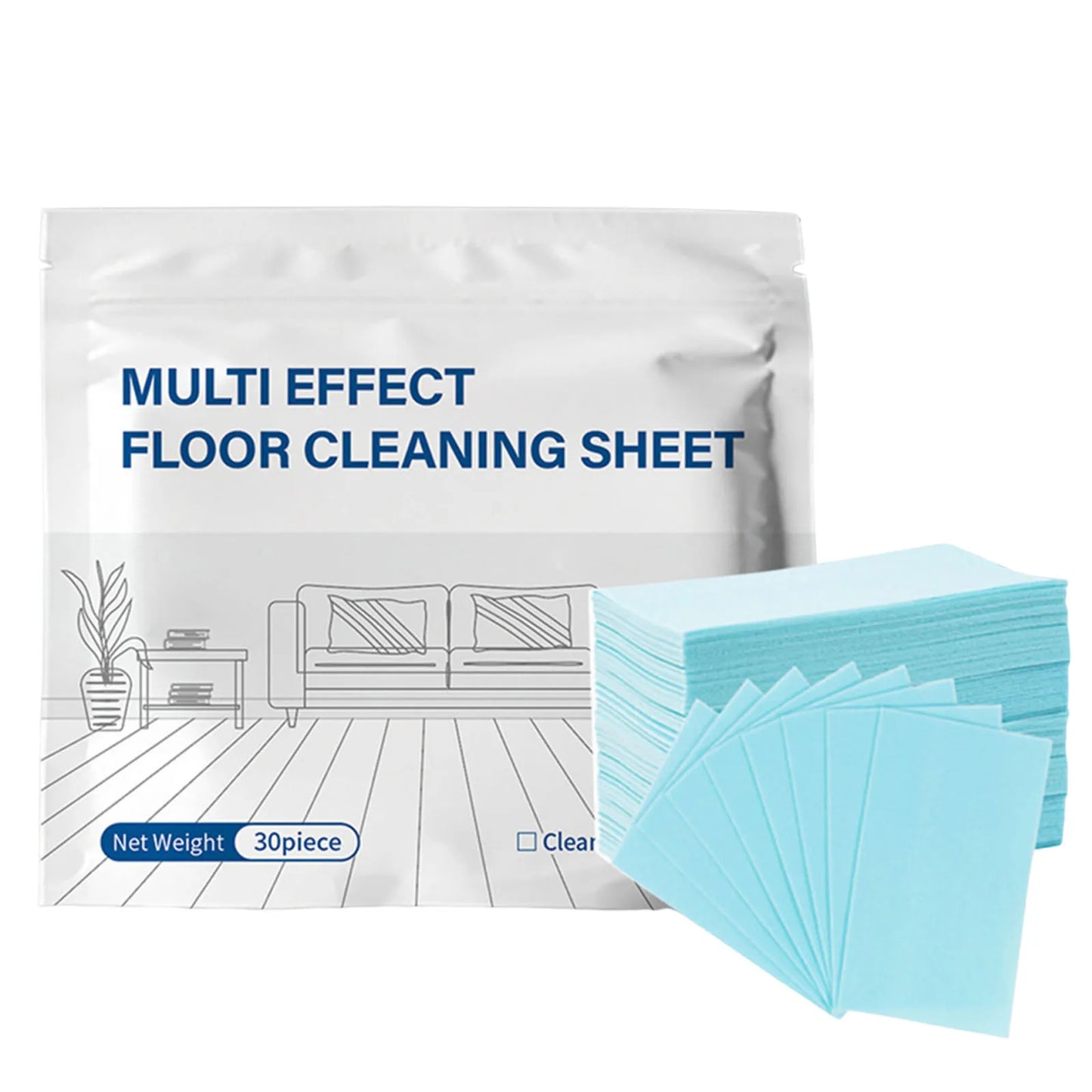 Disposable Home Floor Cleaner Multi-Functional Household Cleaning Sheet Scented Tile Brightening Clean Tablets for Tile Floors Peaceful Pleasures Health and Wellness Blue 1