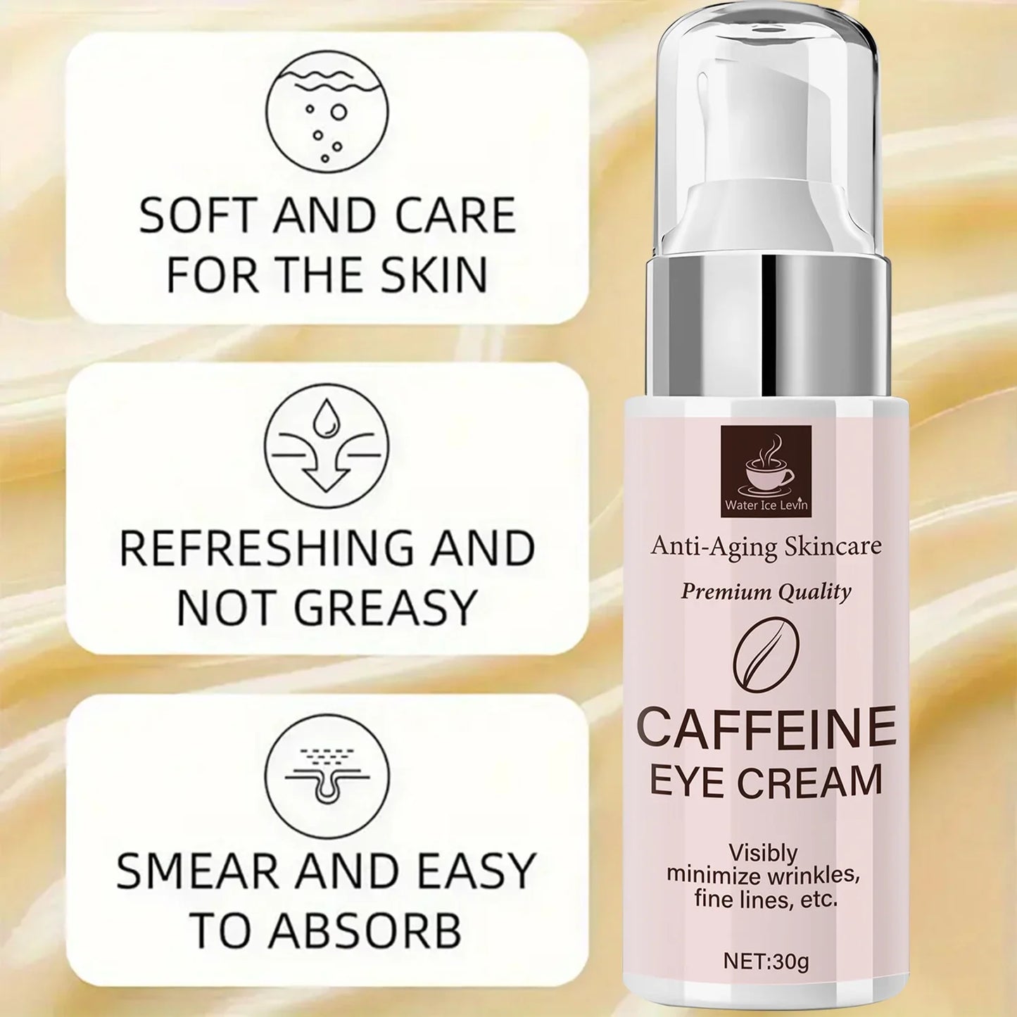 Caffeine Eye Cream – Niacinamide & Hyaluronic Acid Anti-Aging