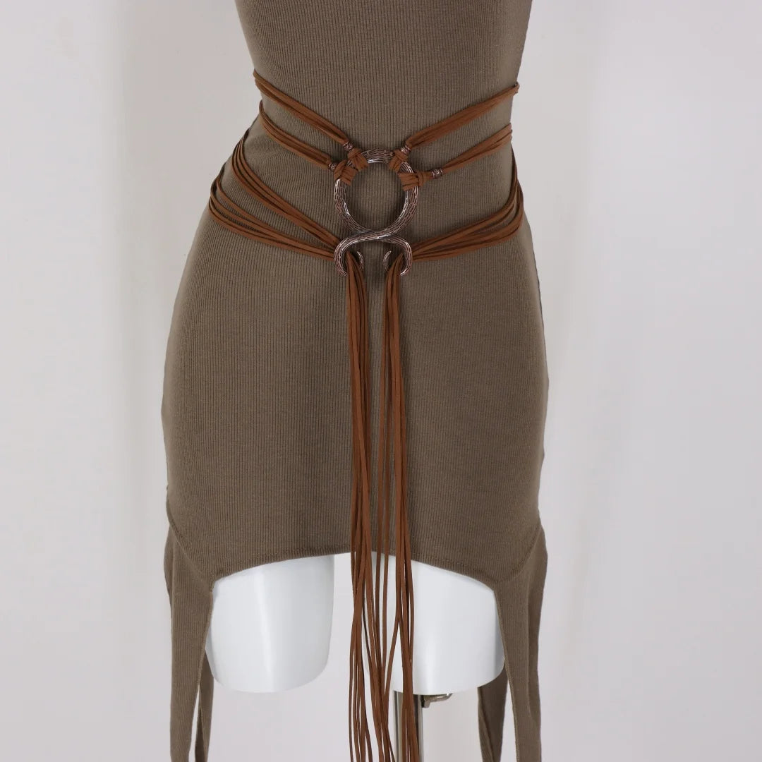 Renaissance Medieval Tassel Women's Long Rope Waistband Witch