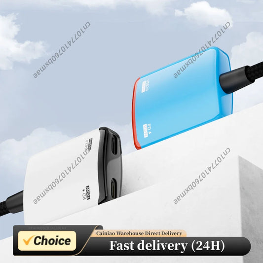 2-in-1 Type-C To AR Glasses Charging Adapter with 100W PD Fast Chargings Type-C Converter High Definition Stable Connection Peaceful Pleasures Health and Wellness