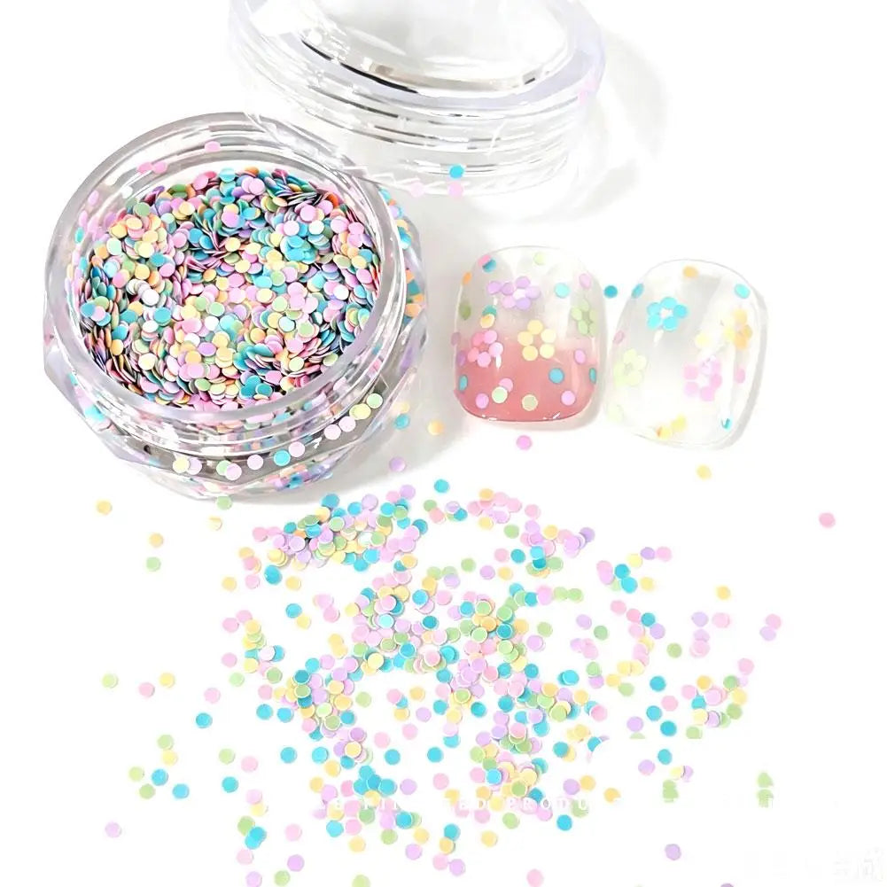 Heart & Star Nail Glitter Sequins – Colorful Manicure Decorations
