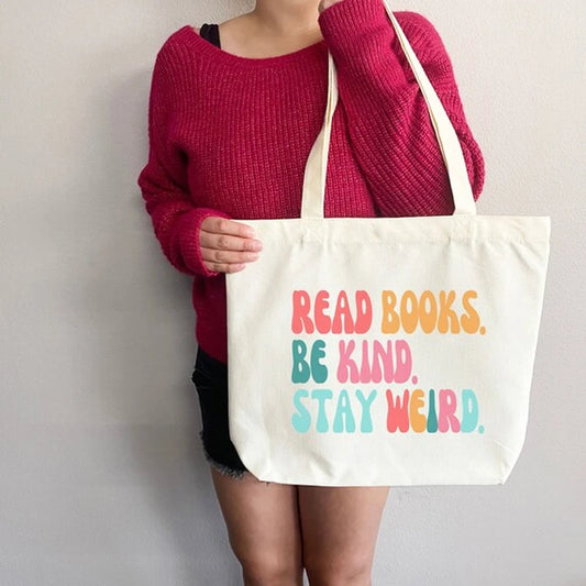 Canvas Tote Bag for Book Lovers | Funny Bookworm Gift Canvas Tote Bag Peaceful Pleasures Health and Wellness