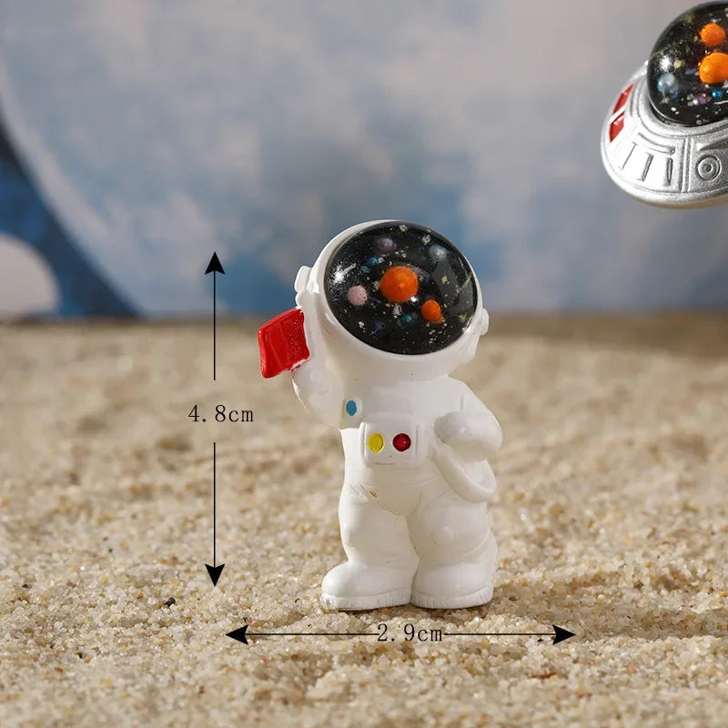 Astronaut Bunny Miniature Figurine | Desk & Home Décor Ornament