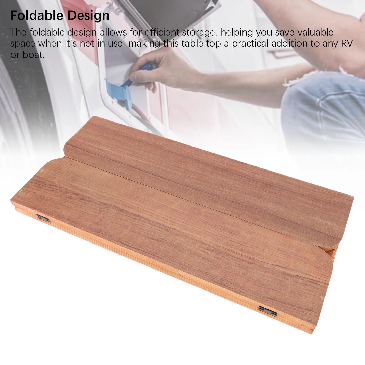 Foldable Solid Wood Marine Table Top for RV, Boat & Yacht