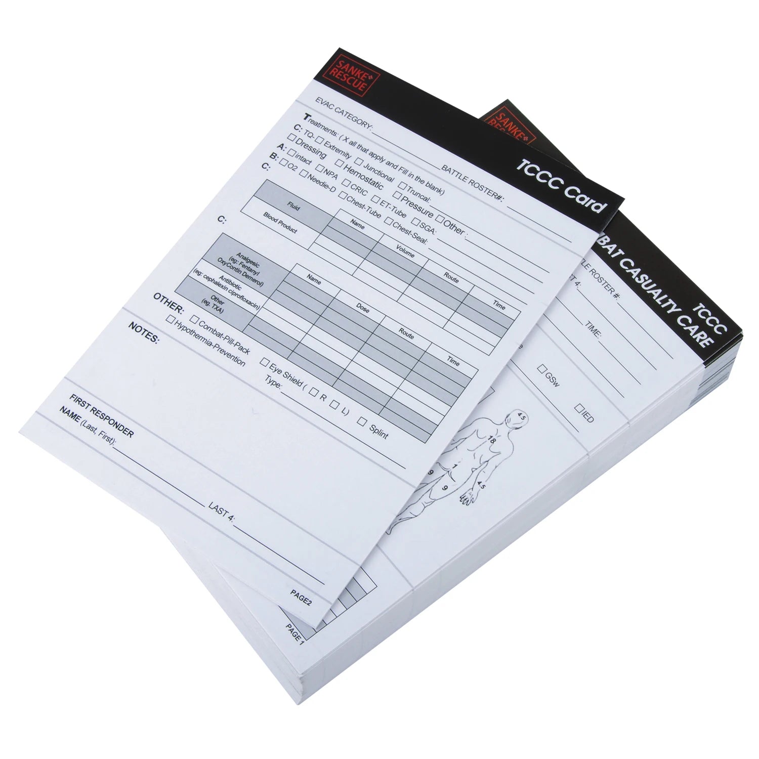 TCCC Card Marker Injury Record Cards First Aid Manual Tourniquet Israeli Bandage Splint Stop Bleeding Wound Care Emergency Kit Peaceful Pleasures Health and Wellness