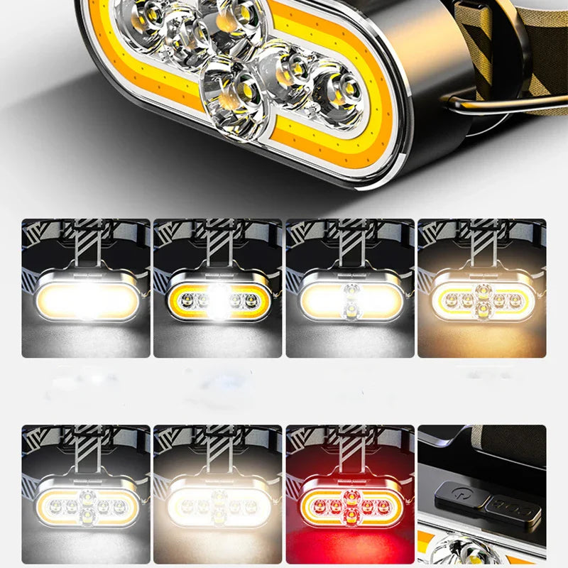 POCKETMAN 20W COB LED Rechargeable Headlamp – White & Red