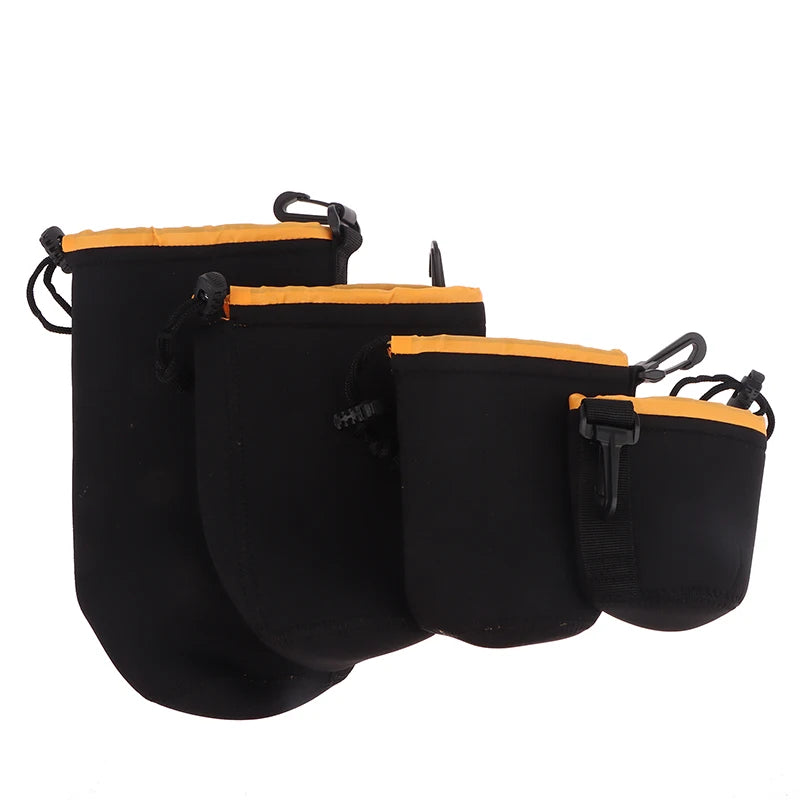 Drawstring Camera Lens Pouch Bag Neoprene Waterproof Soft Shocproof Video Camera Lens Pouch Bag Case For Most Digital Camera Peaceful Pleasures Health and Wellness